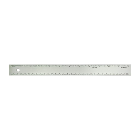 Excel Blades Deluxe Conversion Ruler, 12" Aluminum with 1/16 and MM Scales 12pk 55775
